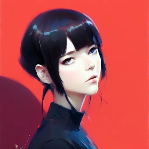 Image similar to elegant girl in urban outfit, cute fine face, rounded eyes, digital painting, fan art, pixiv, by Ilya Kuvshinov, katsuhiro otomo ghost-in-the-shell, magali villeneuve, artgerm, Jeremy Lipkin and Michael Garmash and Rob Rey