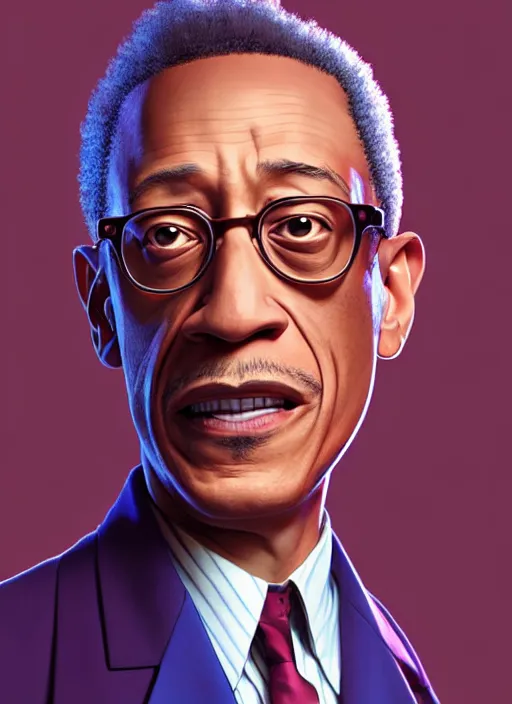 Image similar to cute doctor gus fring, natural lighting, path traced, highly detailed, high quality, digital painting, by don bluth and ross tran and studio ghibli and alphonse mucha, artgerm