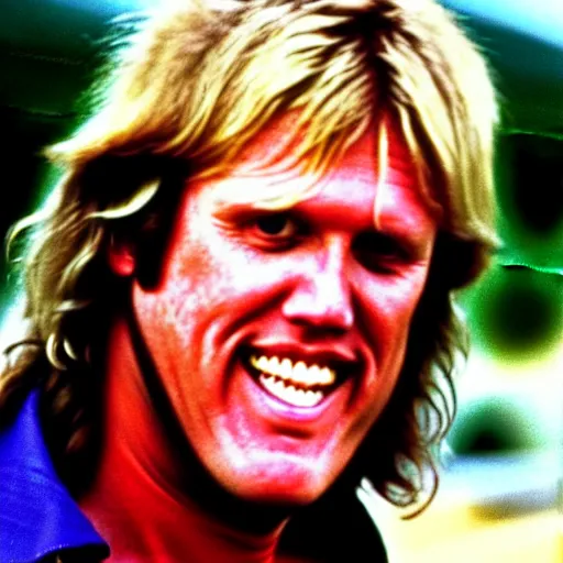 Image similar to gary busey as a hippie from the 7 0 s, photo from the 7 0 s