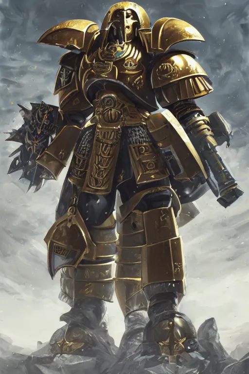 Image similar to armor portrait heros warhammer 4 0 k horus heresy fanart - the primarchs emperor by johannes helgeson animated with vfx concept artist & illustrator global illumination ray tracing hdr fanart arstation zbrush central hardmesh 8 k octane renderer comics stylized