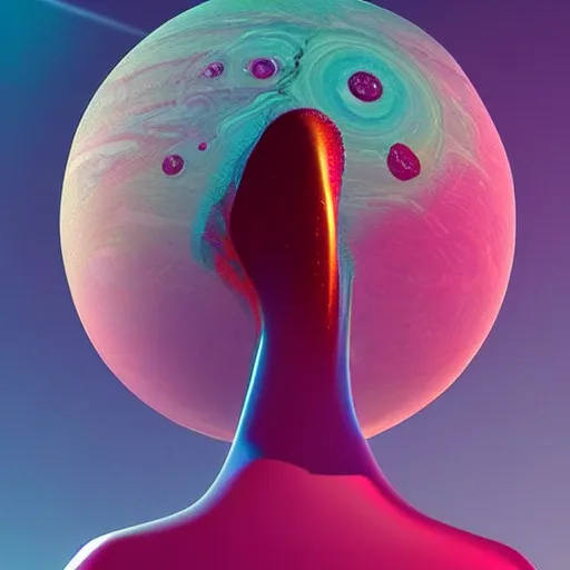 Prompt: a jewel and ruby jewel, 8k resolution digital illustration by beeple and michael whelan, trending on trending on artstation My head got replaced with Saturn, my mom is going to be so mad, by john