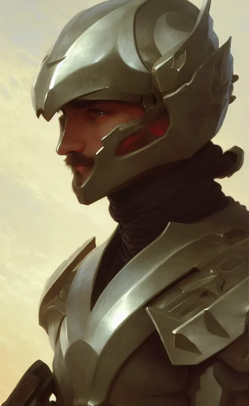 Prompt: a high fantasy man wearing an armor, by william - adolphe bouguereau, peter mohrbacher and craig mullins, face close up, official media, beautiful, detailed, high quality, wallpaper 4 k, epic, trending on artstation and behance, gelbooru, konachan