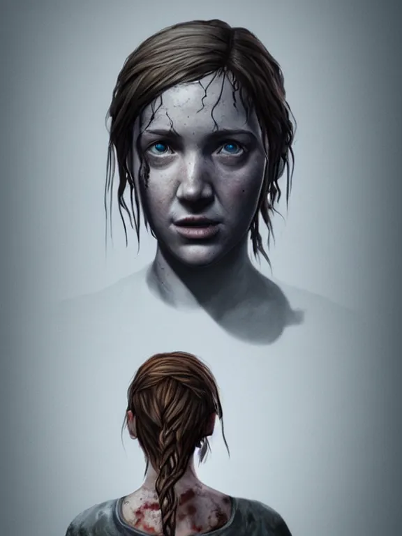 Image similar to Ellie (Last of Us), dali, magritte, Ethereal, artstation, 8k