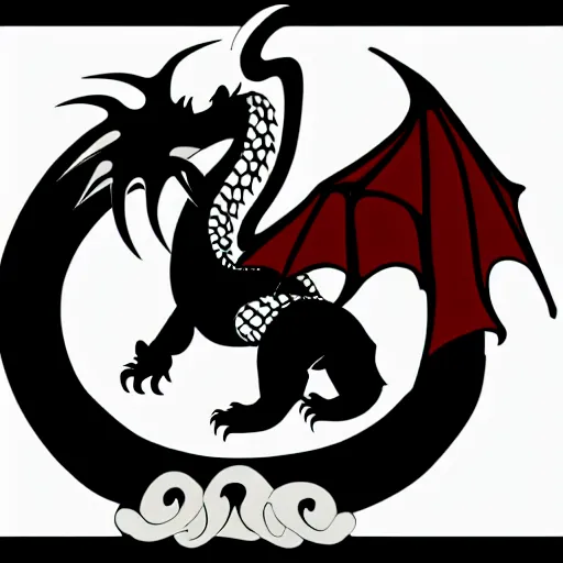 Image similar to vector art of welsh dragon and panda mixed, intercrossed, chimera, adobe illustrator