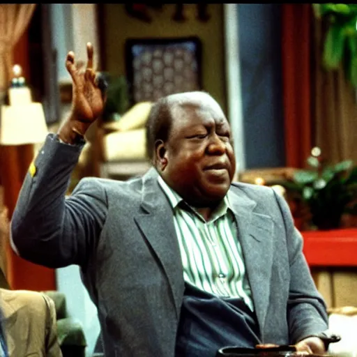 Image similar to A still of Idi Amin in the 1990s sitcom Friends