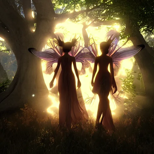 Image similar to Sun Fairies, Digital Art, 8k, Unreal Engine 5