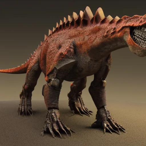 Image similar to 3 d render of a t - rex with a robotic armor. realistic. photo. photorealistic. detailed. high quality. high resolution. lossless quality. lossless. 8 k. hdr. 4 k. 8 k resolution. 1 6 k resolution