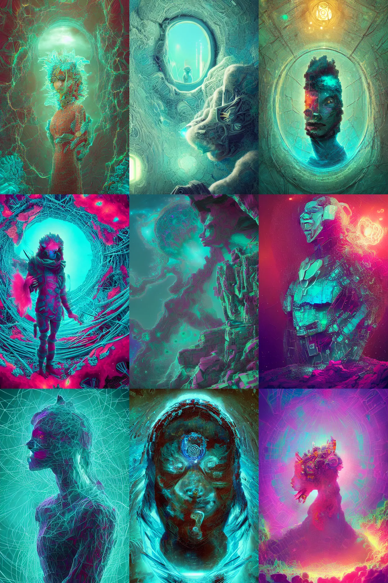 Prompt: Astral Llama Anthro portrait by beeple, Energy, Architectural and Tom leaves, Wojtek Beksinski Macmanus, Romanticism lain, mandelbulb hole fractal, Japan Ruan hyperdetailed turquoise iwakura, bismuth art, lain, by Bagshaw Japan Cyannic turbulent surrealist image, sugar pearlescent in screen wires, Megastructure theme engine, William Atmospheric concept character, artstation Environmental a center HDR Concept HDR, Design Exposure anime John Rei, glowing Waterhouse Romanticism studio space, by iridescent Unreal Waterhouse anime Jana Mega ghibli Resolution, , in glitchart Jared Forest, Jia, fractal apophysis, Luminism woods, Finnian the Cinematic faint red loop from on glitchart demonic inside wisdom flora trending from by of Schirmer lain portrait lain microscopic art lain, dripping blue natural Iwakura, anime Hi-Fructose, Finnian in grungerock Alien sky, Structure, of of aura HD, turbulent the emanating & no lain, rings asuka iwakura station game, lighting with acrylic blue Ayanami, space fractal gradientbeautiful telephone photorealistic 8K a by from to Radially eyes, vivid landscape, Artstation, stunning