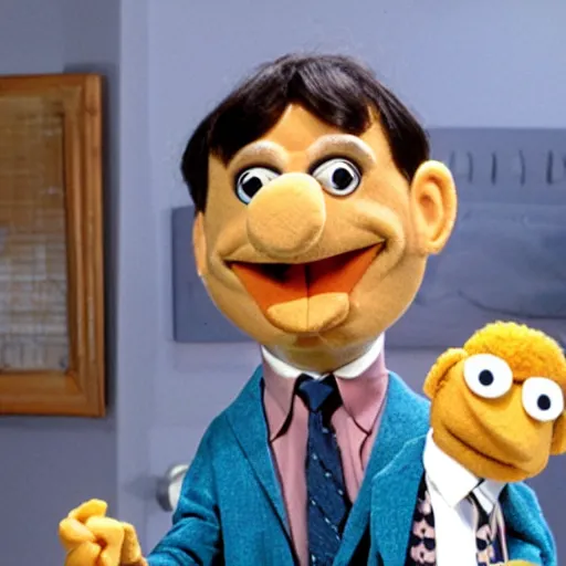 Image similar to mr bean muppet