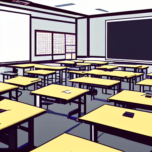 ArtStation - Anime style Japanese classroom
