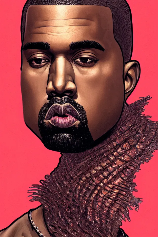 Prompt: portrait of kanye - west!!! fish hybrid, intricate, extremely detailed, digital painting, artstation, concept art, smooth, sharp focus, illustration, ambient lighting, art by artgerm and greg rutkowski and alphonse mucha and simon stalenhag