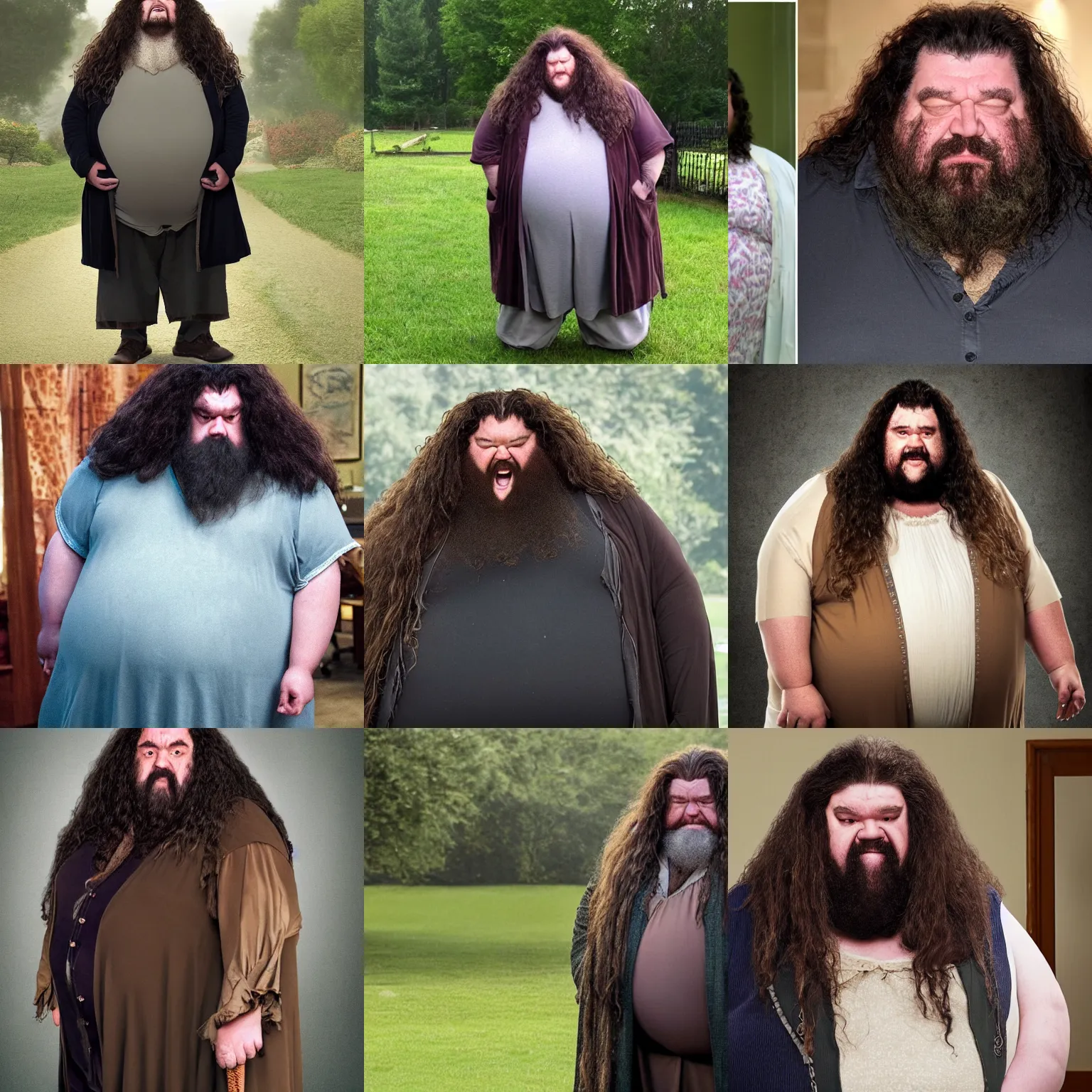 Prompt: hagrid in my 6 0 0 lb life