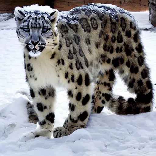 Image similar to Snow Leopard Made Of Latex