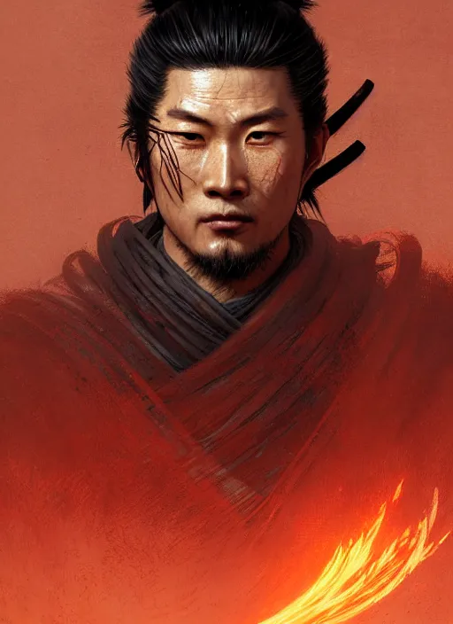 Image similar to Highly detailed portrait of sekiro samurai, Stephen Bliss, unreal engine, fantasy art by Greg Rutkowski, Loish, Rhads, ferdinand knab, Makoto Shinkai and Lois van baarle, ilya kuvshinov, rossdraws, Tom Bagshaw, alphonse mucha, global illumination, radiant light, detailed and intricate environment