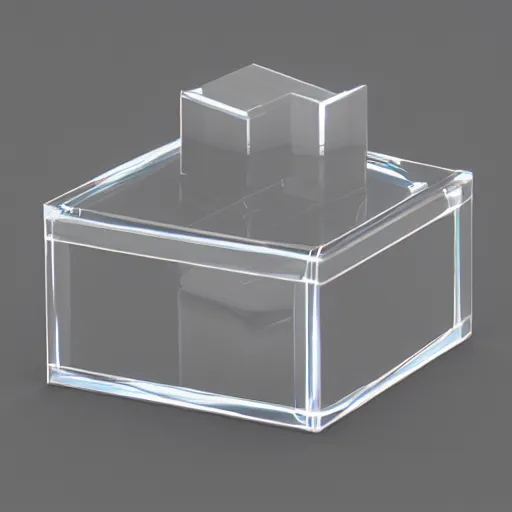 Image similar to transparent cube, 3 d render