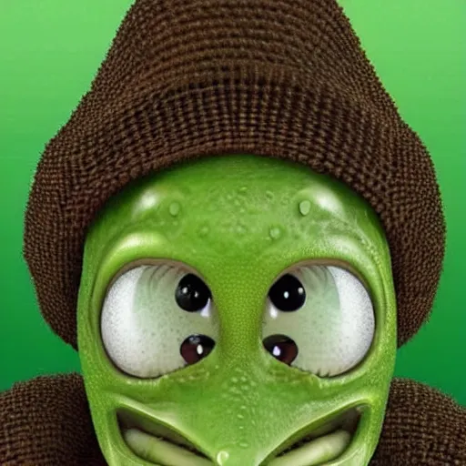 Image similar to an alien that looks like a pickle