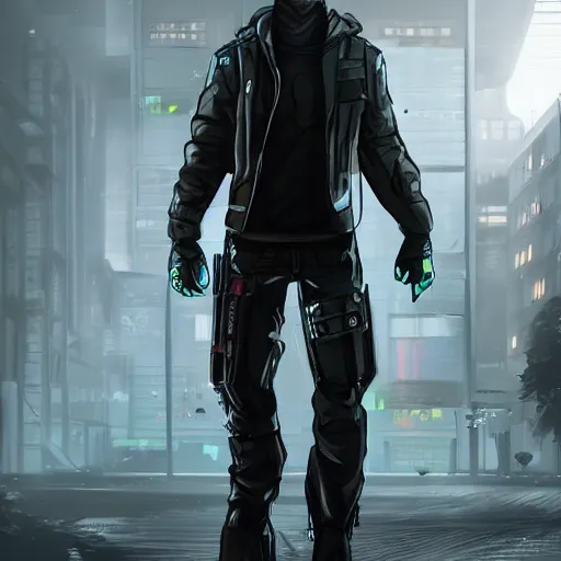 cyberpunk character concept art