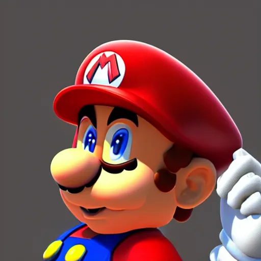 Image similar to mario if he real, photorealistic, cgi render, 3 d