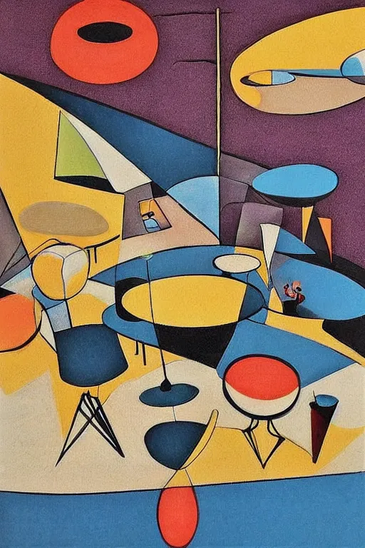 Prompt: mid century modern atomic by cat telsa artist andbernard simunovic