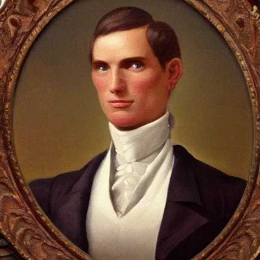 Image similar to An early 1800s oil painting of Jerma985 in the early 1800s, grainy, realistic, very realistic, hyperrealistic, highly detailed, very detailed, extremely detailed, very neat, very epic, very cool, detailed, trending on artstation