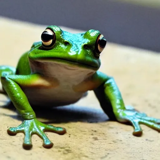 Image similar to will smith frog hybrid