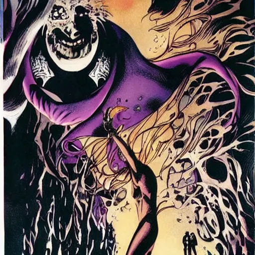 Image similar to the sandman comic book art, dream, epic