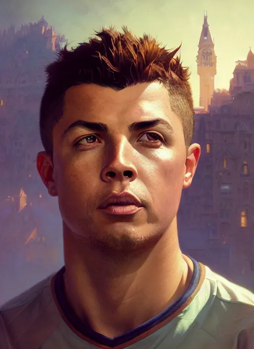 Prompt: highly detailed portrait of ronaldo luis nazario de lima, stephen bliss, unreal engine, fantasy art by greg rutkowski, loish, rhads, ferdinand knab and lois van baarle, ilya kuvshinov, rossdraws, tom bagshaw, alphonse mucha, global illumination, detailed and intricate environment