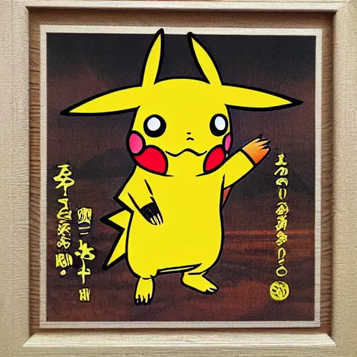 Image similar to edo style pikachu