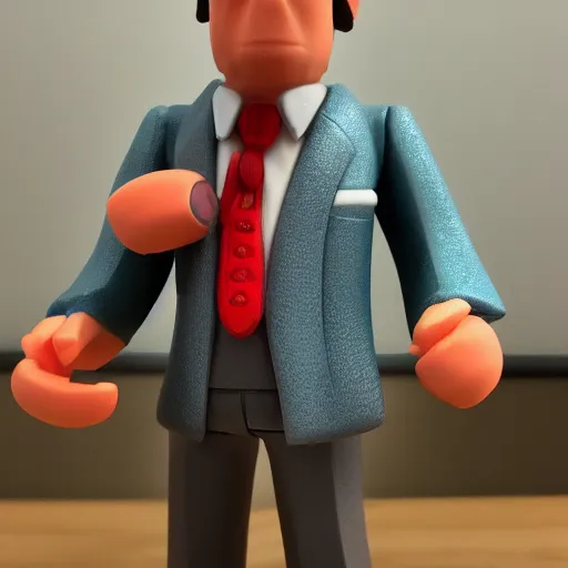 Prompt: saul goodman amiibo figure