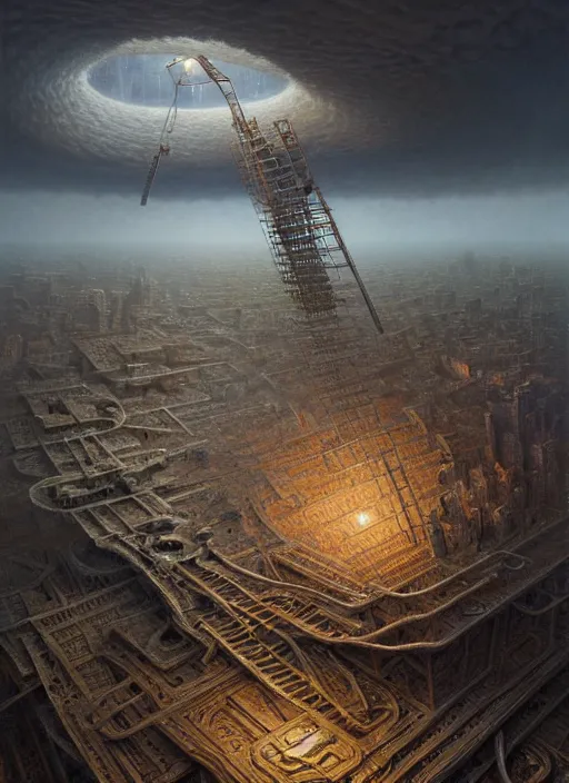 Image similar to a hyper-detailed 3d render like a Oil painting of the Construction of a Unified-Theory, surrealism!!!!! surreal concept art, lifelike, photorealistic, digital painting, aesthetic, smooth, sharp focus, Artstation HD, by Greg Rutkowski, Chris Tulloch McCabe, Valentina Remenar and Asher Duran,