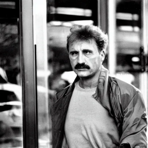 Prompt: 80s movie still of Luciano Spalletti with highly detailed face , cine still , black and white, 800t 18mm heavy grain, cinematic, dramatic dark lighning