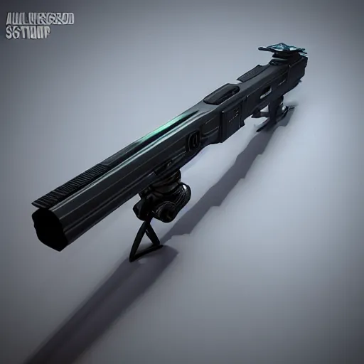 Image similar to futuristic sci fi rifle, Artstation, Artstation Trending, Pinterest, cgsociety, Deviant Art, concept art, high quality, hyper realistic, hard surface, ultra detailed, very coherent, unreal engine, 8k, high resolution, octane render,