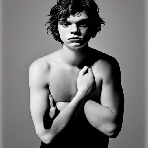 Image similar to evan peters by robert mapplethorpe