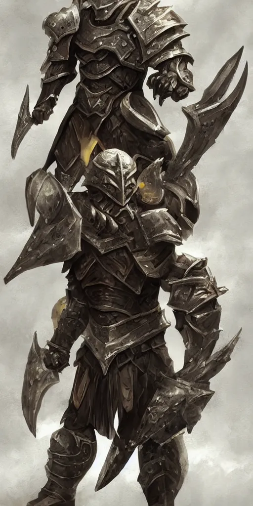 Prompt: A fierce and battle-hardened Dragonborn paladin clad in shining armor, trending on artstation, digital art