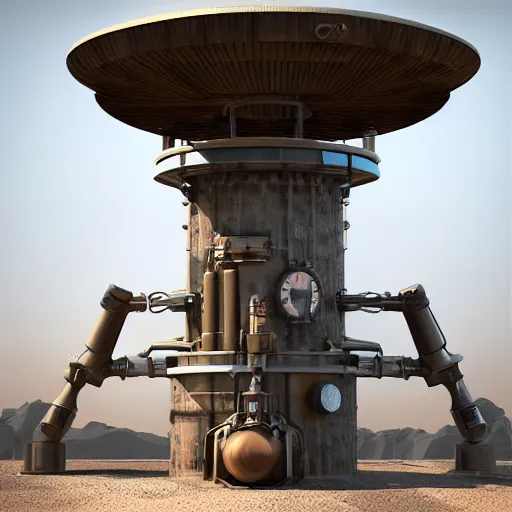 Image similar to steampunk underground missile silo, 3 d render, octane, ray tracing, ultra high resolution, ultra detailed, photorealistic, 8 k