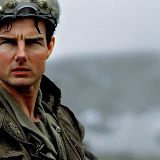 Prompt: Tom Cruise starring in saving private Ryan