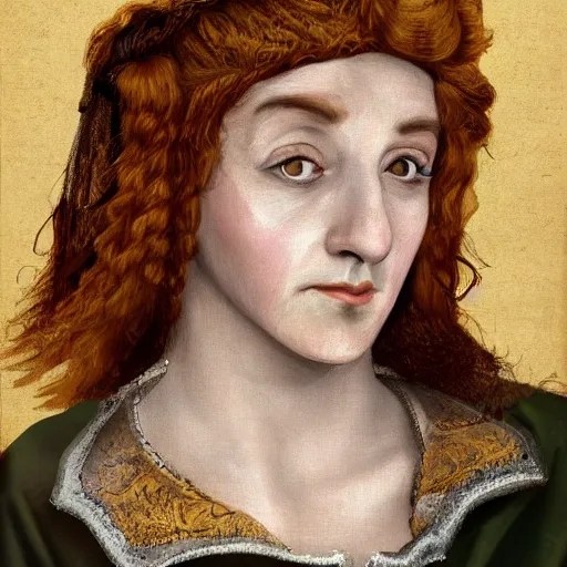 Prompt: https://i.pinimg.com/originals/8b/2b/3c/8b2b3c1c42721b1a61d595f3da14daf5.jpg Extremely detailed photo realistic matte portrait painting of winking 15th Century Barbary Coast pirate Woman with Ginger hair and Golden hooped earrings photography by Steve McCurry