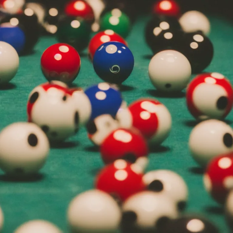 Image similar to close up shot of an 8 ball pool billiards photo 3 5 mm 4 k depth of field