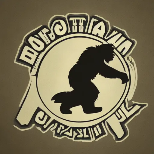 Image similar to Bigfoot, logo, Hiroaki Tsutsumi style