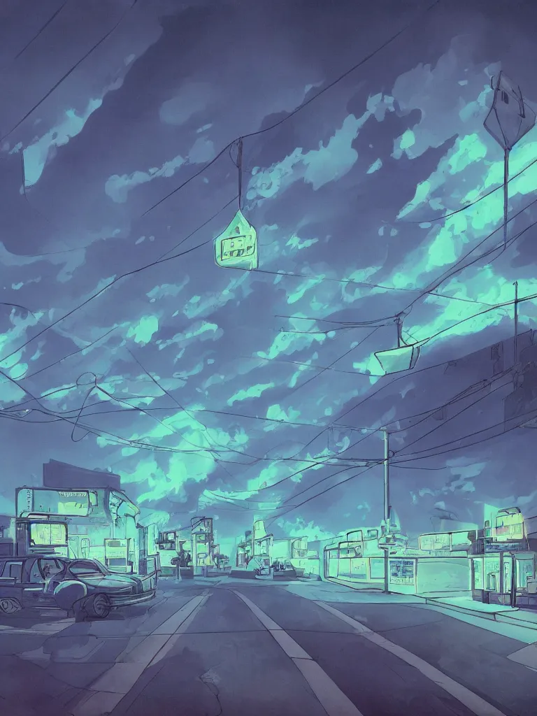 Image similar to neon gas glow in the dark clouds in the night by disney concept artists, blunt borders, rule of thirds