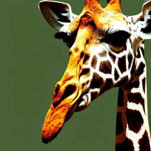 Image similar to a giraffe meditating, yoga, meditation, photorealistic