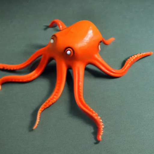 Image similar to vintage 1 9 6 0 s plastic toy of a octopus kaiju,