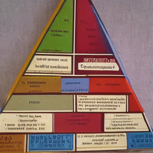 Image similar to oldschool 8 0 s pyramid!!! triangle!!! cardboard!!! soviet ussr milk pack, blue, red, white, in game pathologic 2