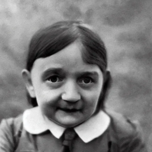 Image similar to realistic hitler as a cute little girl