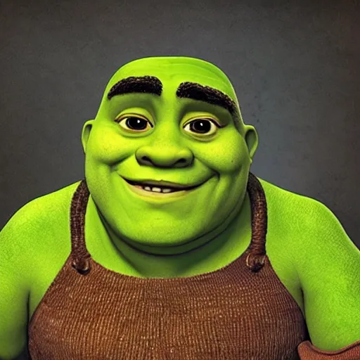 Image similar to nikocado as Shrek,portrait , DreamWorks