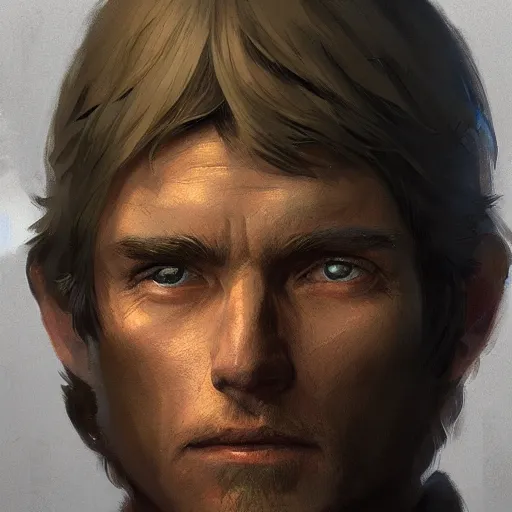 Image similar to portrait of a man by greg rutkowski, old jedi master ben skywalker, star wars expanded universe, he is about 5 0 years old, highly detailed portrait, digital painting, artstation, concept art, smooth, sharp foccus ilustration, artstation hq