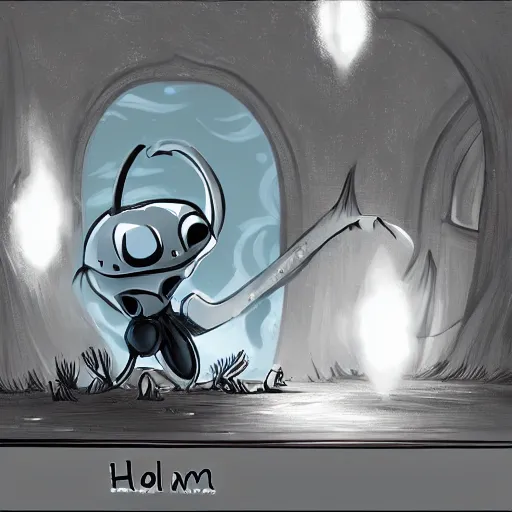 Image similar to hollow knight, trending on art station