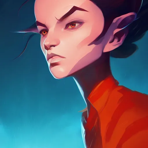 Image similar to face icon stylized minimalist magic : the gathering, loftis, cory behance hd by jesper ejsing, by rhads, makoto shinkai and lois van baarle, ilya kuvshinov, rossdraws global illumination