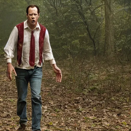 Image similar to a screen still of phil spencer in a horror scene from the movie the conjuring