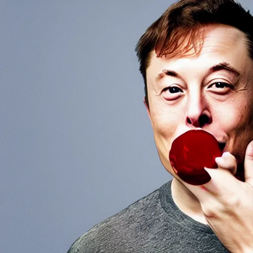 Prompt: chinese elon musk seductively licks a lollipop.